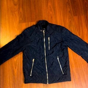H&M Blue Puffer Bomber Jacket size Small MEN